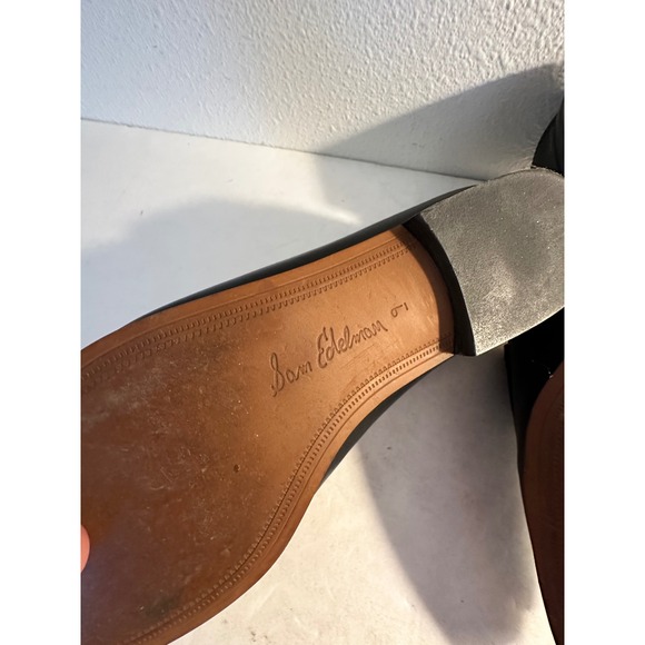 Sam Edelman Loraine Leather Bit Loafers Size 9 M Black Gold Hardware Classic - Picture 3 of 10